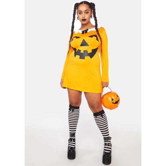 NWT Pumpkin Mini Dress - Picture 1 of 4